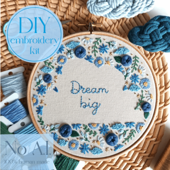 DIY embroidery kit for beginners - Dream big