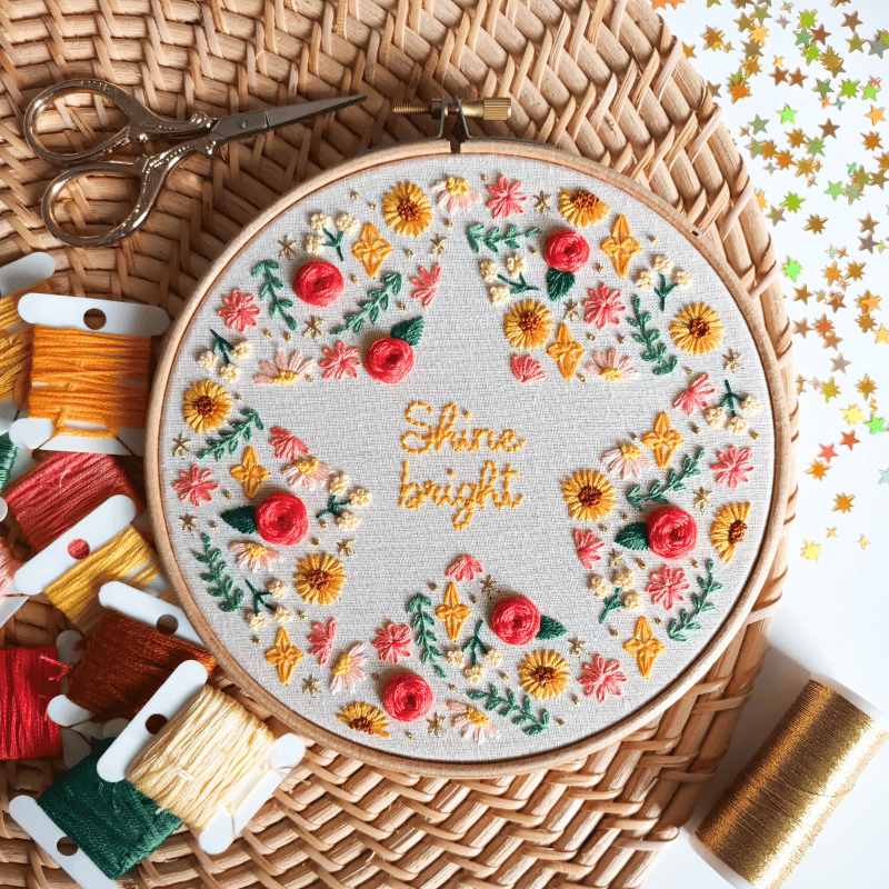 DIY embroidery kit for beginners - Shine bright
