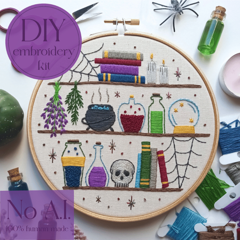 DIY embroidery kit for beginners - Notions and potions