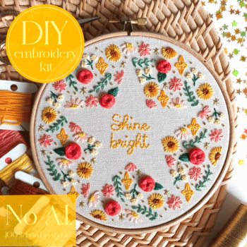 DIY embroidery kit for beginners - Shine bright
