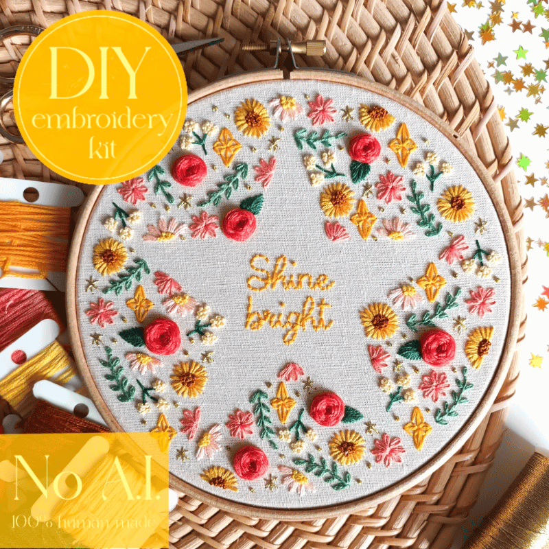 DIY embroidery kit for beginners - Shine bright