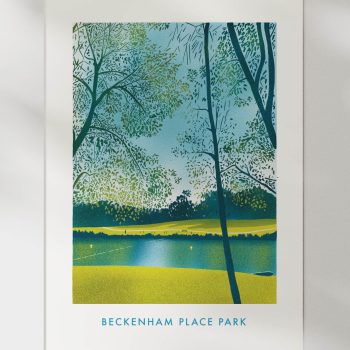 Beckenham Place Park Art Print - Hand drawn South London illustration